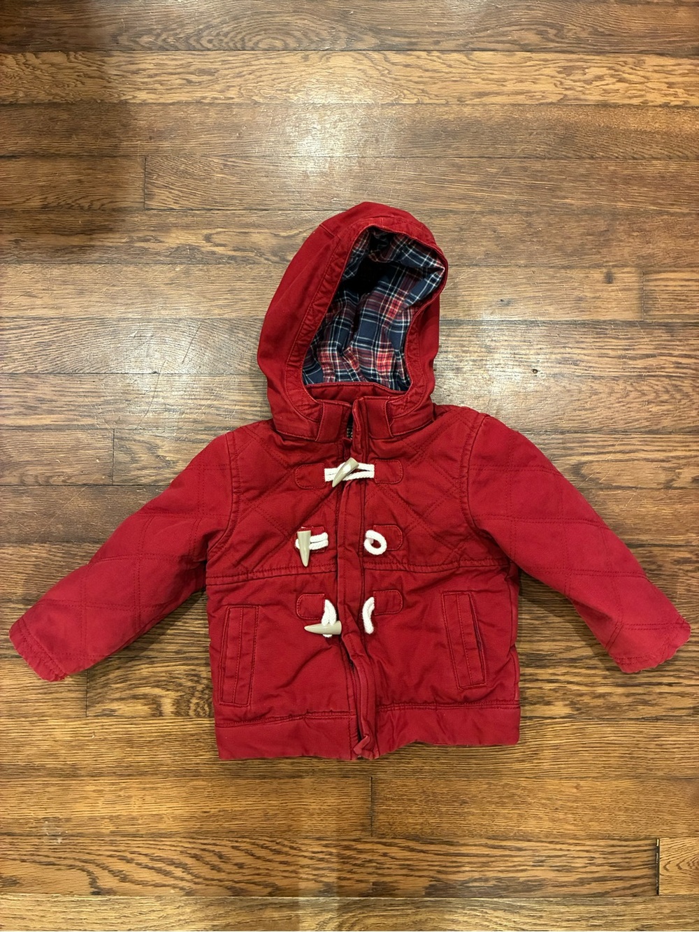 OshKosh Red Hooded Toggle Jacket